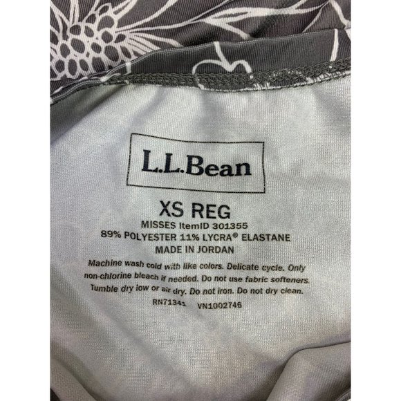 L.L. Bean Mandala Dress Floral Knee Length Outdoor Dress Zip Pocket Size XS Gray - Picture 9 of 9